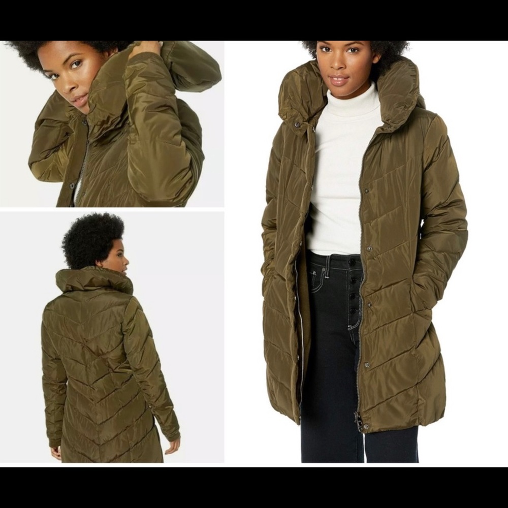 Steve Madden Women's Chevron Quilted Puffer Jacket
